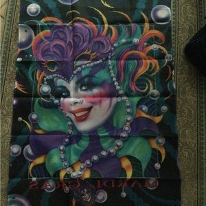 Large Mardi Gras flag